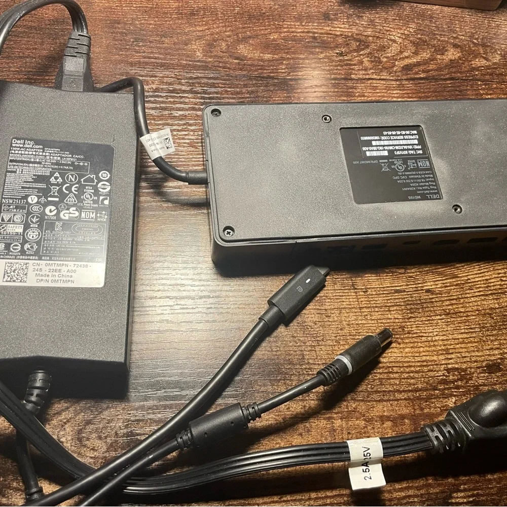 Dell Black Docking Station with Power Adapter and Cables